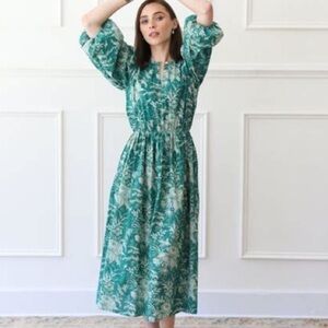 Millie Resort and Travel Celeste Dress In Jade Paradise Size XS